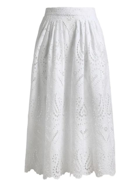 ETRO broderie-anglaise midi skirt - White - zdjęcie produktu nr 1