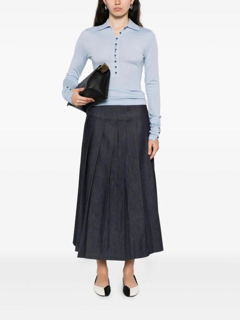 Jacquemus merino-wool polo shirt - Blue - zdjęcie produktu nr 2