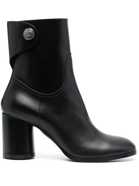 Casadei 90mm block-heel leather boots - Black - zdjęcie produktu nr 1