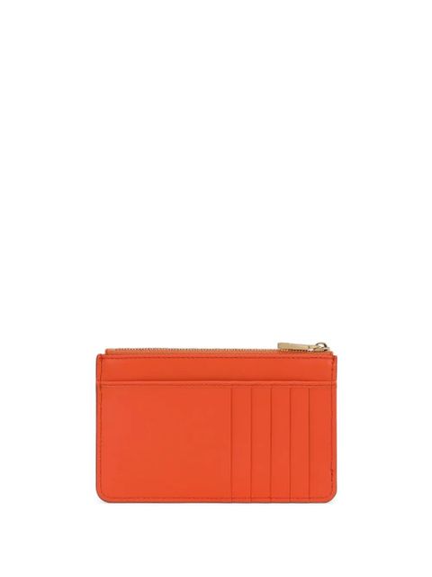 Dolce & Gabbana DG-logo zipped leather wallet - Orange
