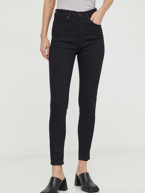 Levi's jeansy RETRO HIGH SKINNY damskie kolor czarny - zdjęcie produktu nr 1