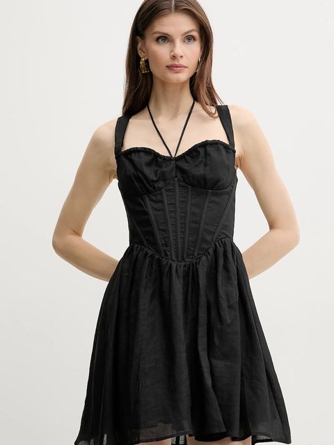 Bardot sukienka ESRA kolor czarny mini rozkloszowana 59840DB - zdjęcie produktu nr 1