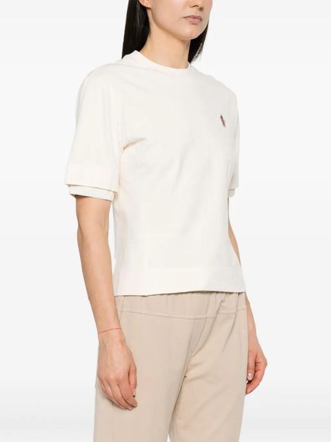 Moncler Grenoble logo-patch cotton T-shirt - White - zdjęcie produktu nr 2