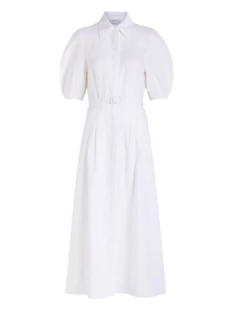 Gabriela Hearst Maude puff-sleeve belted dress - White - zdjęcie produktu nr 1