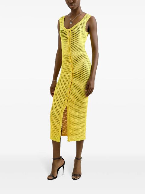 Dolce & Gabbana crochet-knit midi dress - Yellow - zdjęcie produktu nr 2