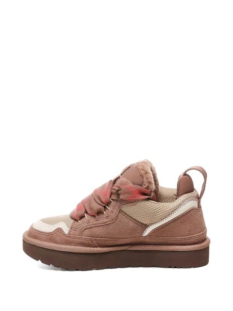 UGG ribbon-lace leather sneakers - Pink