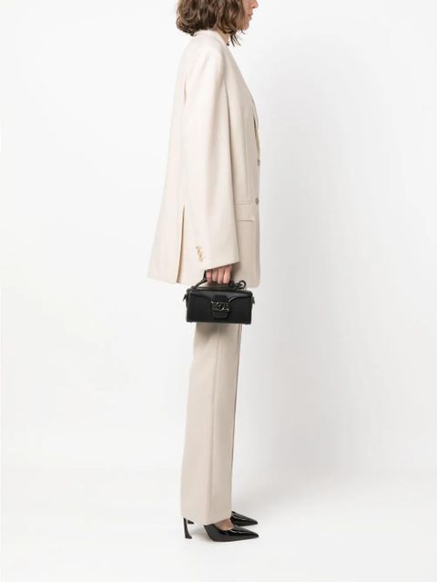 Lanvin Pencil Cat rhinestone-embellished shoulder bag - Black