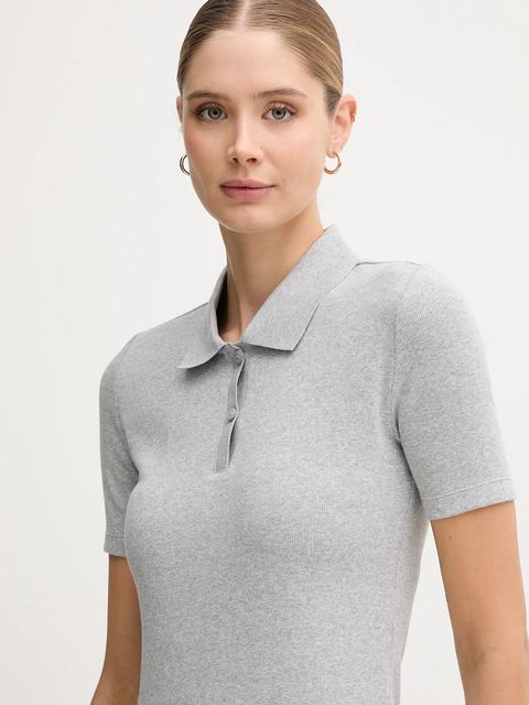 Calvin Klein Jeans polo damski kolor szary LV047C907G - zdjęcie produktu nr 2