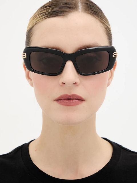 Balenciaga okulary przeciwsłoneczne damskie kolor czarny BB0432S