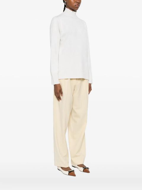 SOLOTRE high-neck sweater - White