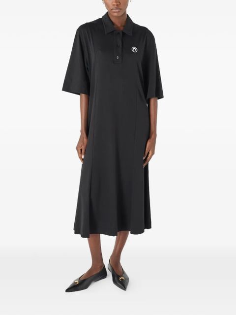 Marine Serre logo polo dress - Black - zdjęcie produktu nr 2