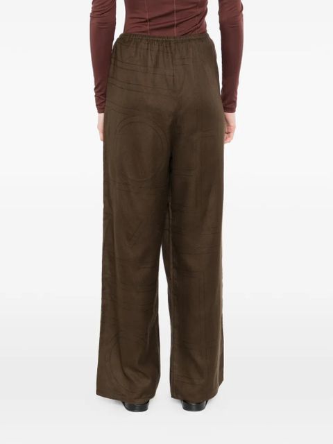 TOTEME exposed-seam detail trousers - Brown