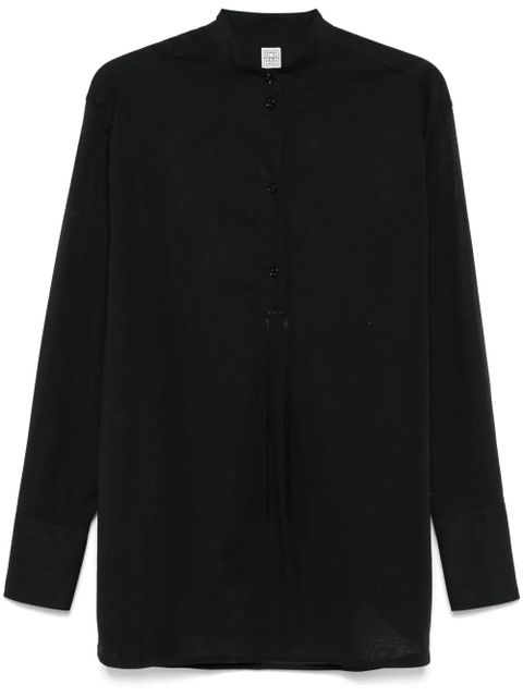 TOTEME stand-up collar blouse - Black - zdjęcie produktu nr 1