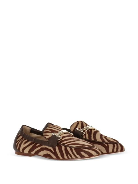Tod's zebra-print loafers - Brown - zdjęcie produktu nr 2