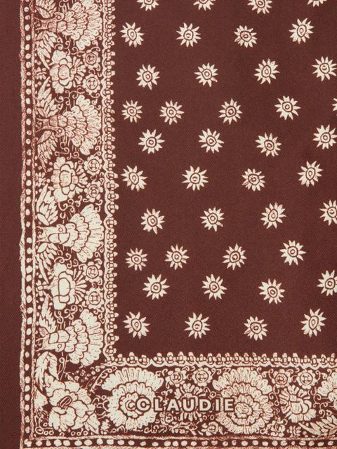Claudie Pierlot floral silk scarf - Brown - zdjęcie produktu nr 2