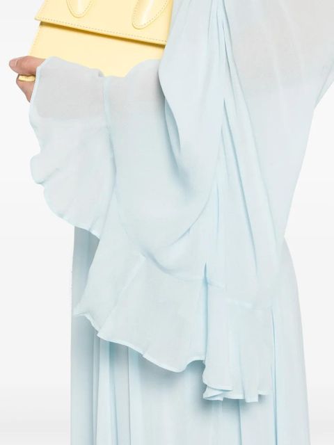 TWINSET ruffle-detailed maxi dress - Blue