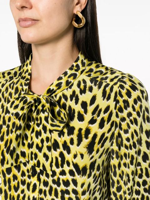 Zadig&Voltaire Taos leopard-print silk shirt - Yellow