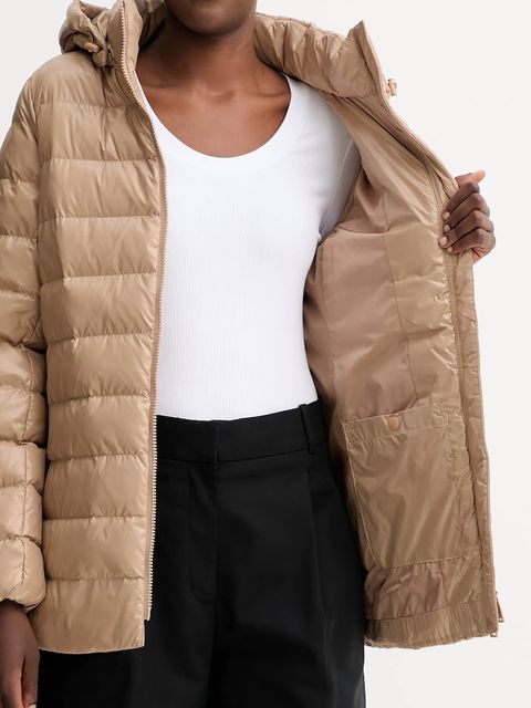 Calvin Klein kurtka kolor beżowy zimowa LV044D542G