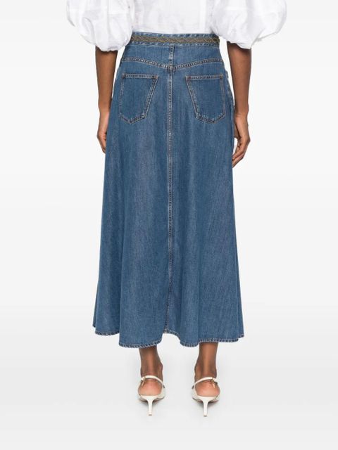 Valentino Garavani denim midi skirt - Blue