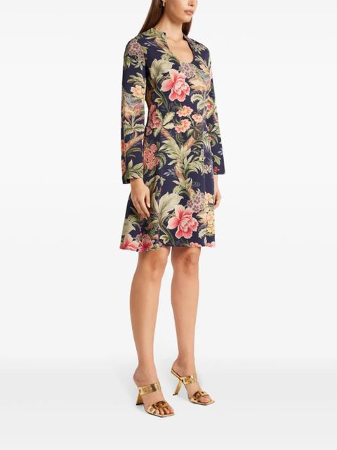 ETRO floral-print minidress - Blue