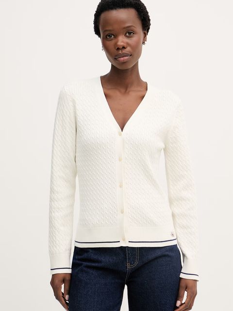 Calvin Klein Jeans kardigan damski bawełniany - zdjęcie produktu nr 1