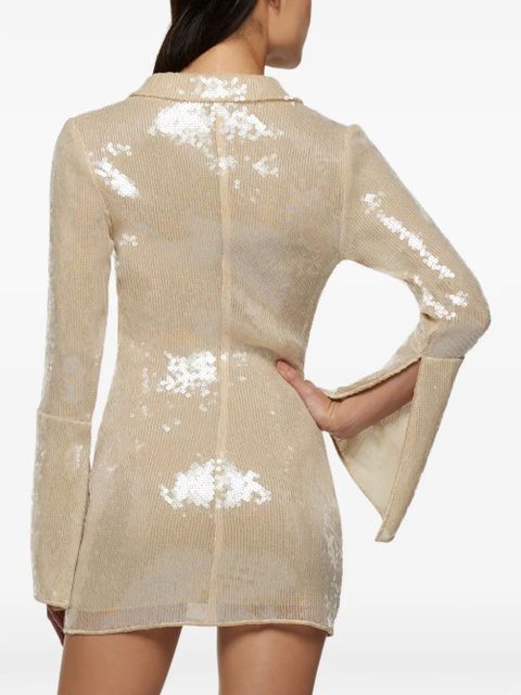 Oséree Marylin sequinned mini dress - Neutrals