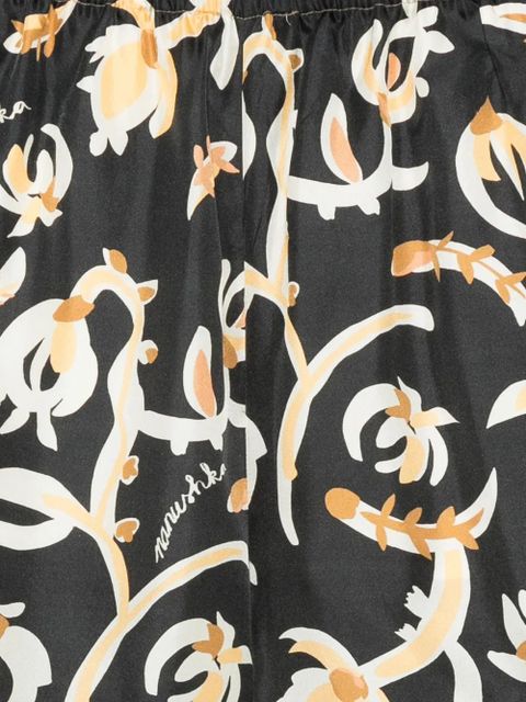 Nanushka floral-print shorts - Black