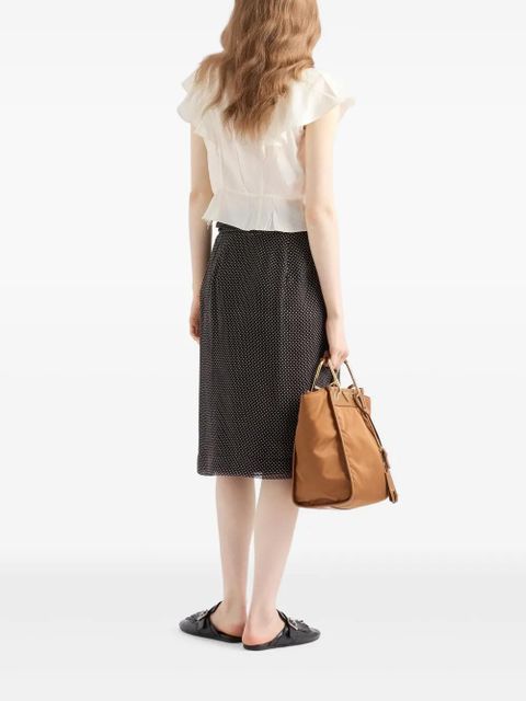 Prada printed chiffon wrap skirt - Black