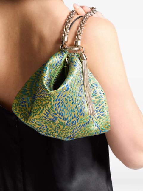 Jimmy Choo Callie jacquard-patterned clutch bag - Green - zdjęcie produktu nr 2