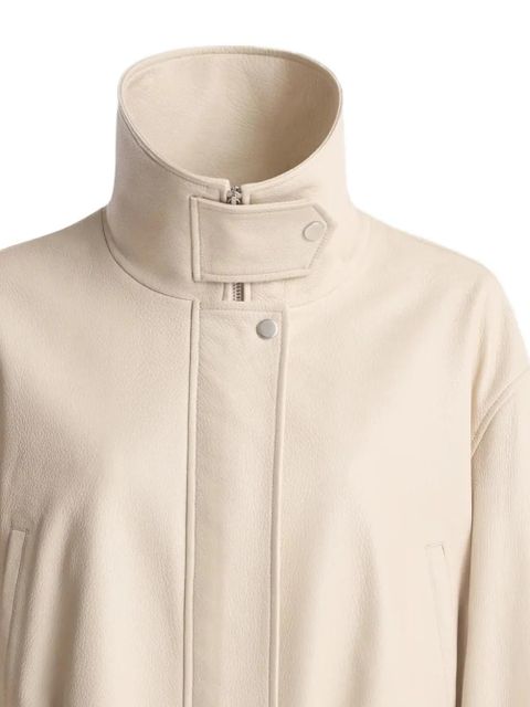 Nour Hammour Pia leather bomber jacket - Neutrals - zdjęcie produktu nr 2
