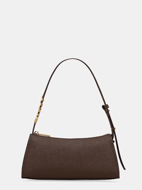 Dkny torebka skórzana kolor brązowy R433YG57 - zdjęcie produktu nr 1