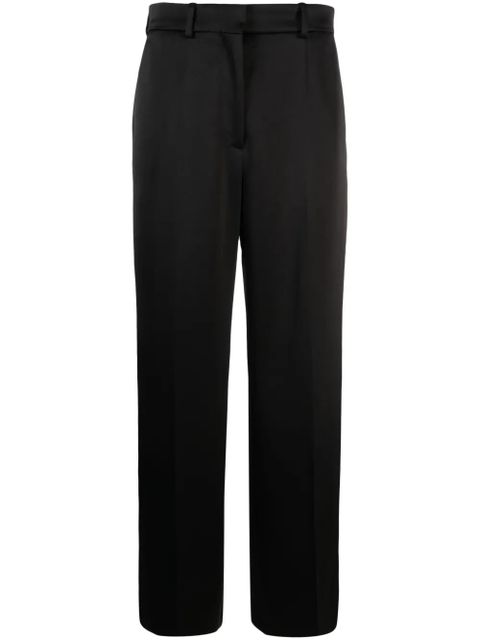 Lanvin satin-finish straight-leg trousers - Black - zdjęcie produktu nr 1