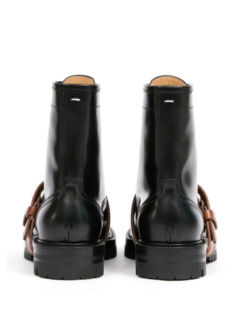 Maison Margiela Tabi split-toe leather boots - Black