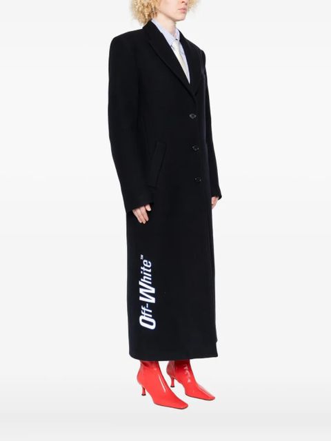 Off-White logo-detail coat - Blue - zdjęcie produktu nr 2
