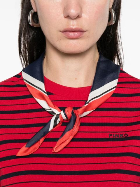 PINKO striped cotton top - Red