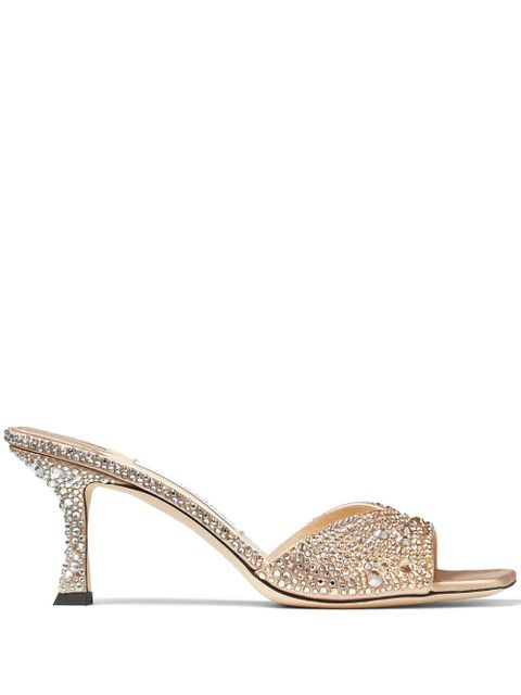 Jimmy Choo 70mm Skye satin sandals - Gold - zdjęcie produktu nr 1