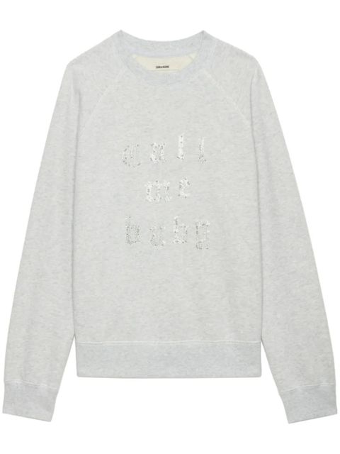 Zadig&Voltaire rhinestone-embellished sweatshirt - Grey - zdjęcie produktu nr 1