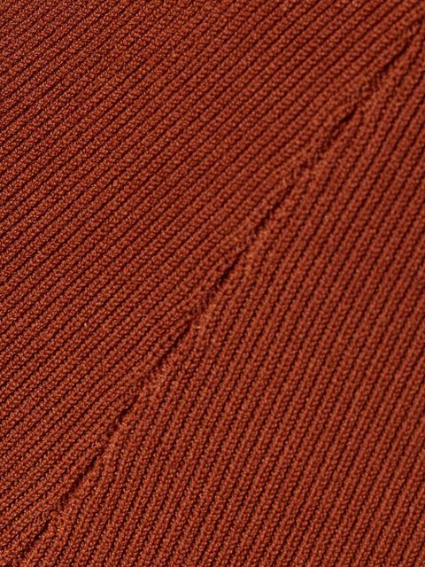 Yves Salomon round-neck sleeveless midi dress - Brown