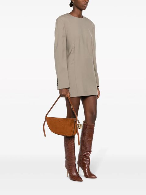 Burberry Shield Sling suede shoulder bag - Brown