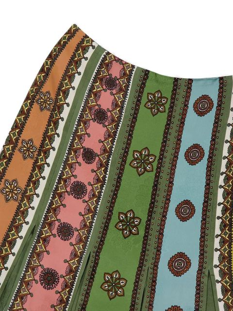 ALEMAIS side-slit skirt - Green