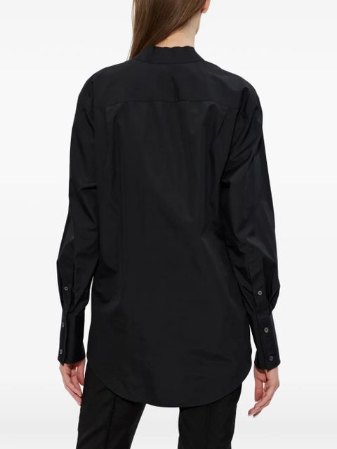 Maison Margiela frayed-edge tie-fastening shirt - Black