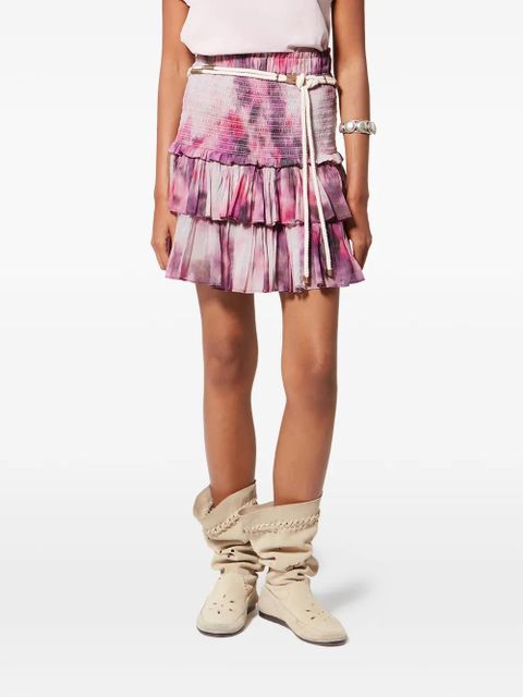 MARANT ÉTOILE Naomi ruffled mini skirt - Pink - zdjęcie produktu nr 1