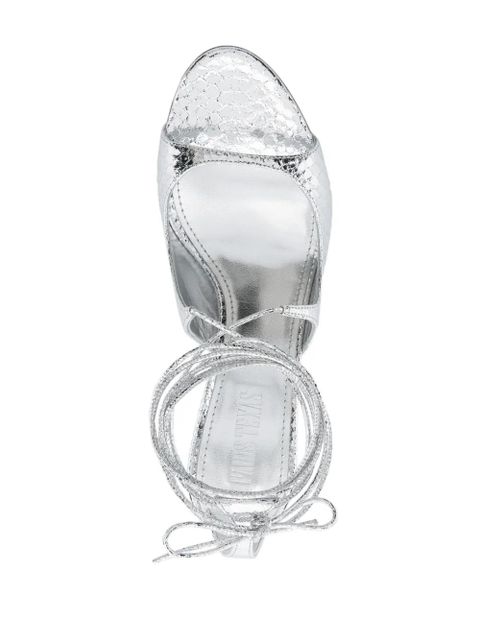 Paris Texas 85mm leather sandals - Silver