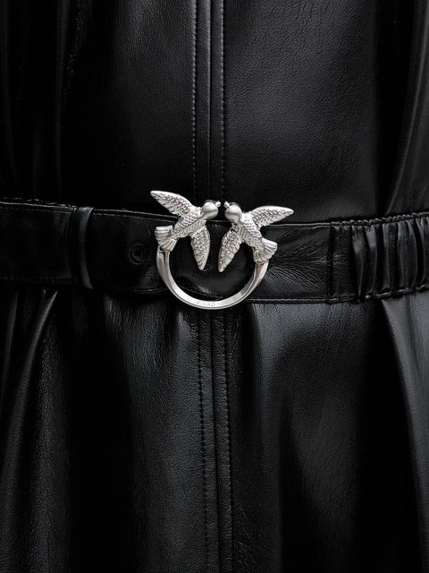 Pinko sukienka kolor czarny mini oversize 105587 A2P4