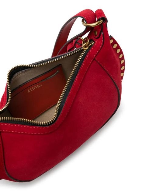 ISABEL MARANT Oskan Moon suede shoulder bag - Red
