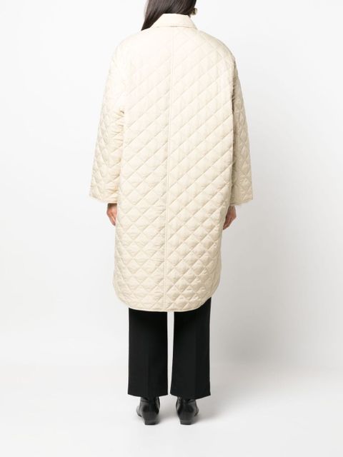 TOTEME single-breasted quilted coat - Neutrals