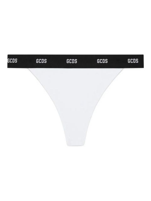 GCDS ribbed logo thong - White - zdjęcie produktu nr 1