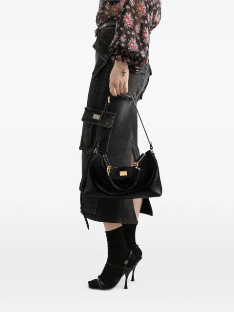 Dolce & Gabbana top-handle logo clutch bag - 80999 BLACK