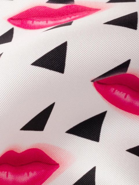 Prada Printed silk twill scarf - Black