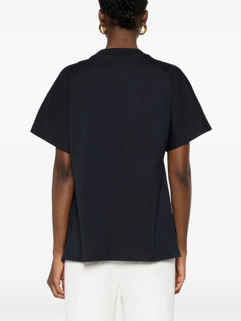 Moncler embroidered-logo T-shirt - Blue